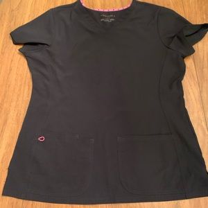 Black scrub top Large